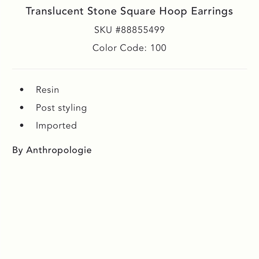 NWT Anthropologie Transparent Glass Earrings - Picture 7 of 10